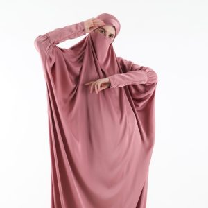 Mukena Mask Abaya Dusty Pink